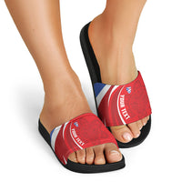 Puerto Rico Football 2026 Custom Slide Sandals Vamos Los Boricuas Taino Sun
