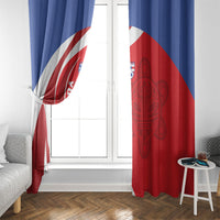 Puerto Rico Football 2026 Custom Window Curtain Vamos Los Boricuas Taino Sun