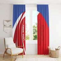 Puerto Rico Football 2026 Custom Window Curtain Vamos Los Boricuas Taino Sun
