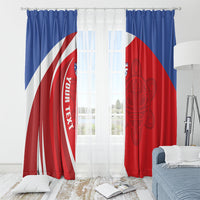 Puerto Rico Football 2026 Custom Window Curtain Vamos Los Boricuas Taino Sun