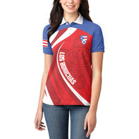 Puerto Rico Football 2026 Custom Women Polo Shirt Vamos Los Boricuas Taino Sun