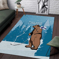 Finland Independence Day Area Rug Suomen Itsenaistyminen Mix Brown Bear - Wonder Print Shop