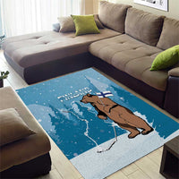 Finland Independence Day Area Rug Suomen Itsenaistyminen Mix Brown Bear - Wonder Print Shop