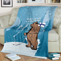 Finland Independence Day Blanket Suomen Itsenaistyminen Mix Brown Bear