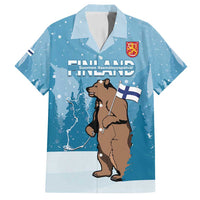 Finland Independence Day Family Matching Long Sleeve Bodycon Dress and Hawaiian Shirt Suomen Itsenaistyminen Mix Brown Bear - Wonder Print Shop