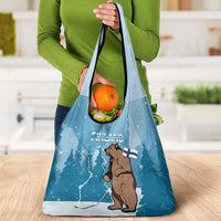 Finland Independence Day Grocery Bag Suomen Itsenaistyminen Mix Brown Bear