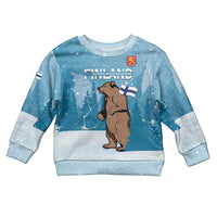 Finland Independence Day Kid Ugly Christmas Sweater Suomen Itsenaistyminen Mix Brown Bear - Wonder Print Shop