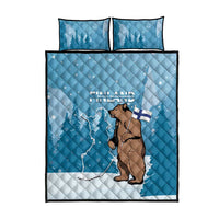 Finland Independence Day Quilt Bed Set Suomen Itsenaistyminen Mix Brown Bear - Wonder Print Shop