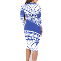 Personalised Samoa St Josephs College Family Matching Long Sleeve Bodycon Dress and Hawaiian Shirt Marist Brothers Samoan Pattern - Wonder Print Shop