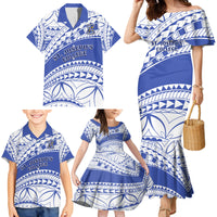 Personalised Samoa St Josephs College Family Matching Mermaid Dress and Hawaiian Shirt Marist Brothers Samoan Pattern - Wonder Print Shop