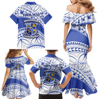 Personalised Samoa St Josephs College Family Matching Mermaid Dress and Hawaiian Shirt Marist Brothers Samoan Pattern - Wonder Print Shop