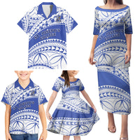 Personalised Samoa St Josephs College Family Matching Puletasi Dress and Hawaiian Shirt Marist Brothers Samoan Pattern - Wonder Print Shop