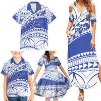 Personalised Samoa St Josephs College Family Matching Summer Maxi Dress and Hawaiian Shirt Marist Brothers Samoan Pattern - Wonder Print Shop