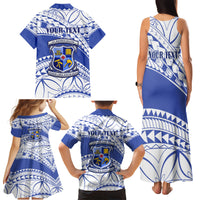 Personalised Samoa St Josephs College Family Matching Tank Maxi Dress and Hawaiian Shirt Marist Brothers Samoan Pattern - Wonder Print Shop