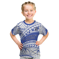 Personalised Samoa St Josephs College Kid T Shirt Marist Brothers Samoan Pattern - Wonder Print Shop