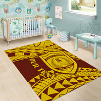 Personalised Samoa College Area Rug Samoan Pattern - Wonder Print Shop