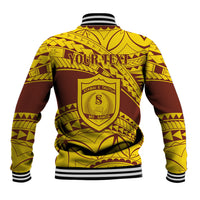 Personalised Samoa College Baseball Jacket Samoan Pattern - Wonder Print Shop