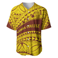 Personalised Samoa College Baseball Jersey Samoan Pattern - Wonder Print Shop