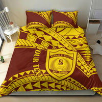 Personalised Samoa College Bedding Set Samoan Pattern - Wonder Print Shop