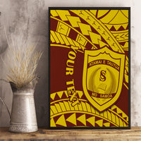 Personalised Samoa College Canvas Wall Art Samoan Pattern - Wonder Print Shop