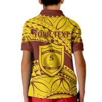 Personalised Samoa College Kid Polo Shirt Samoan Pattern - Wonder Print Shop