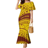 Personalised Samoa College Mermaid Dress Samoan Pattern - Wonder Print Shop