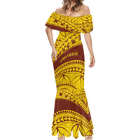 Personalised Samoa College Mermaid Dress Samoan Pattern - Wonder Print Shop
