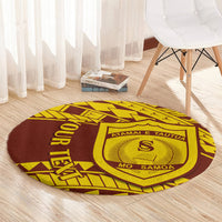 personalised-samoa-college-round-carpet-samoan-pattern