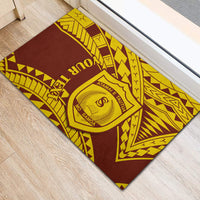 Personalised Samoa College Rubber Doormat Samoan Pattern - Wonder Print Shop