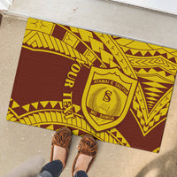 Personalised Samoa College Rubber Doormat Samoan Pattern - Wonder Print Shop