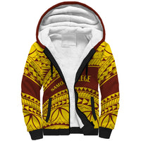 Personalised Samoa College Sherpa Hoodie Samoan Pattern - Wonder Print Shop