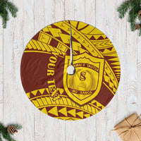 Personalised Samoa College Tree Skirt Samoan Pattern - Wonder Print Shop