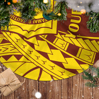Personalised Samoa College Tree Skirt Samoan Pattern - Wonder Print Shop