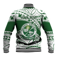 Personalised Samoa Faleata College Baseball Jacket Samoan Pattern - Wonder Print Shop