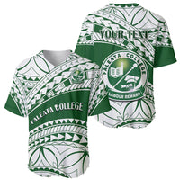 Personalised Samoa Faleata College Baseball Jersey Samoan Pattern - Wonder Print Shop