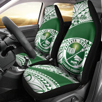 Personalised Samoa Faleata College Car Seat Cover Samoan Pattern - Wonder Print Shop
