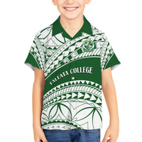Personalised Samoa Faleata College Family Matching Off Shoulder Maxi Dress and Hawaiian Shirt Samoan Pattern - Wonder Print Shop