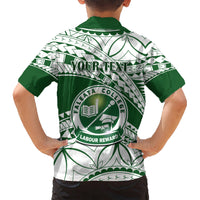 Personalised Samoa Faleata College Kid Hawaiian Shirt Samoan Pattern - Wonder Print Shop