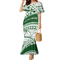Personalised Samoa Faleata College Mermaid Dress Samoan Pattern - Wonder Print Shop