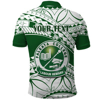 Personalised Samoa Faleata College Polo Shirt Samoan Pattern - Wonder Print Shop