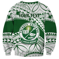 Personalised Samoa Faleata College Sweatshirt Samoan Pattern - Wonder Print Shop