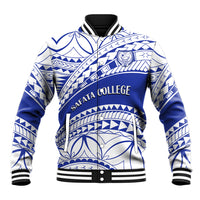 Personalised Samoa Safata College Baseball Jacket Samoan Pattern - Wonder Print Shop