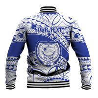 Personalised Samoa Safata College Baseball Jacket Samoan Pattern - Wonder Print Shop
