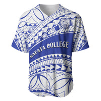 Personalised Samoa Safata College Baseball Jersey Samoan Pattern - Wonder Print Shop