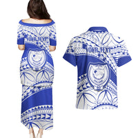 Personalised Samoa Safata College Couples Matching Puletasi Dress and Hawaiian Shirt Samoan Pattern - Wonder Print Shop