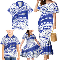 Personalised Samoa Safata College Family Matching Mermaid Dress and Hawaiian Shirt Samoan Pattern - Wonder Print Shop