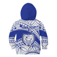Personalised Samoa Safata College Kid Hoodie Samoan Pattern - Wonder Print Shop