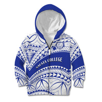 Personalised Samoa Safata College Kid Hoodie Samoan Pattern - Wonder Print Shop