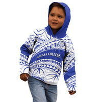 Personalised Samoa Safata College Kid Hoodie Samoan Pattern - Wonder Print Shop