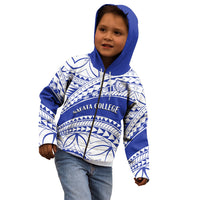 Personalised Samoa Safata College Kid Hoodie Samoan Pattern - Wonder Print Shop